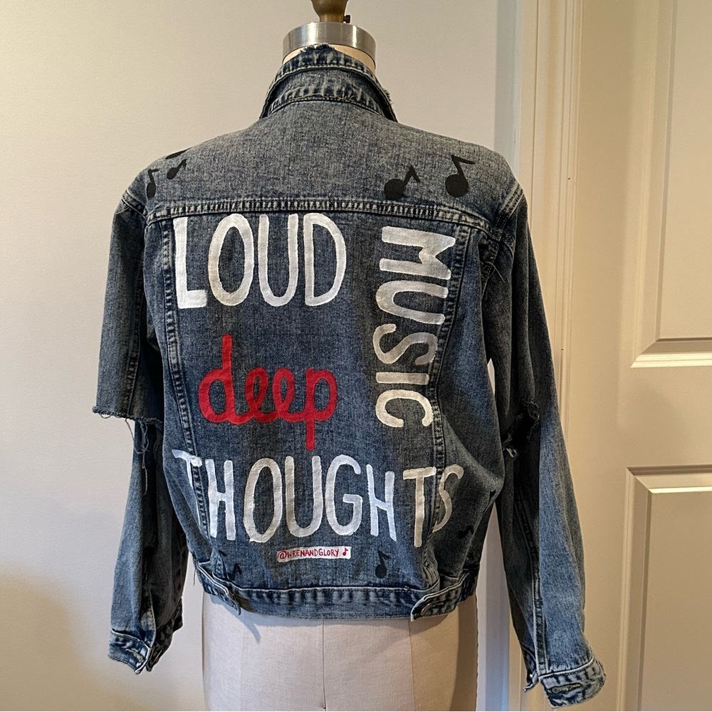 Wren and Glory Painted Denim Jacket